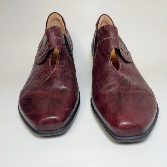 Think! Europe Womens 39 Burgundy Leather Comfort Mary Jane Shoes - Picture 2 of 15